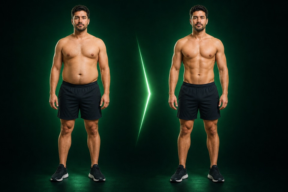 Exemplo ilustrativo de foto atual e projeção visual